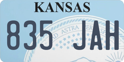 KS license plate 835JAH