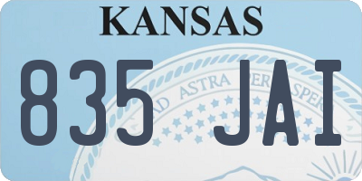 KS license plate 835JAI