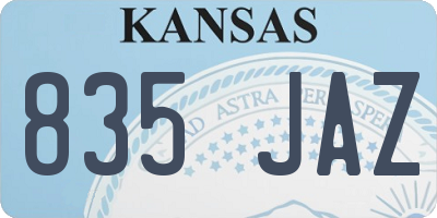 KS license plate 835JAZ