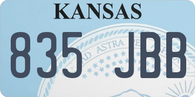 KS license plate 835JBB