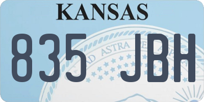 KS license plate 835JBH