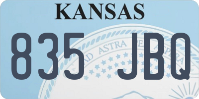 KS license plate 835JBQ