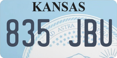 KS license plate 835JBU