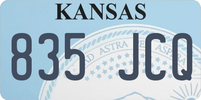 KS license plate 835JCQ