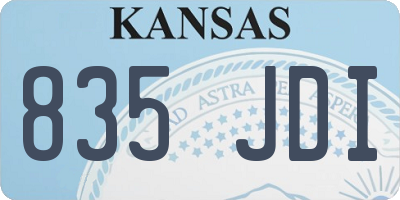 KS license plate 835JDI
