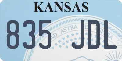 KS license plate 835JDL