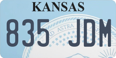 KS license plate 835JDM