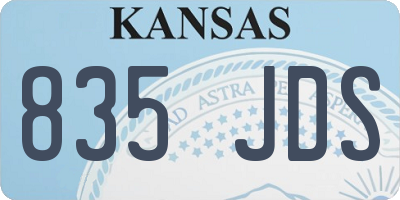 KS license plate 835JDS
