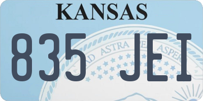 KS license plate 835JEI