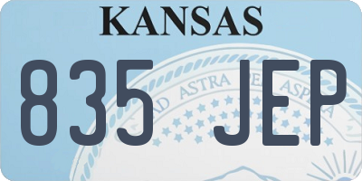 KS license plate 835JEP