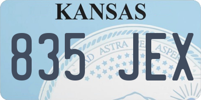 KS license plate 835JEX