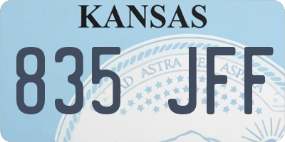 KS license plate 835JFF