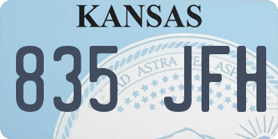 KS license plate 835JFH