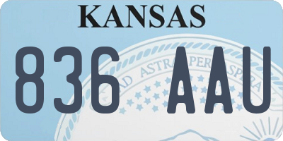 KS license plate 836AAU