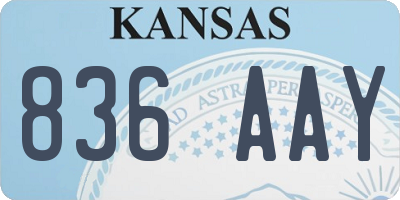KS license plate 836AAY
