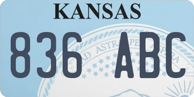 KS license plate 836ABC