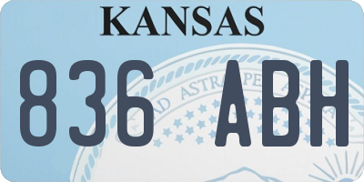 KS license plate 836ABH