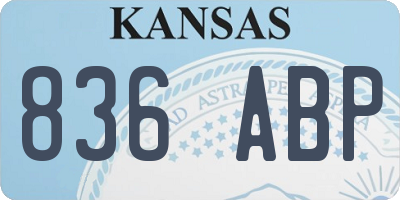 KS license plate 836ABP