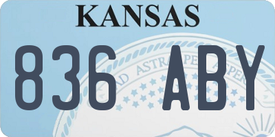 KS license plate 836ABY
