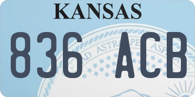 KS license plate 836ACB