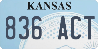 KS license plate 836ACT