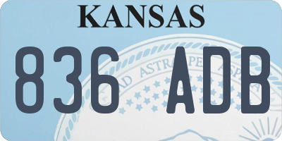 KS license plate 836ADB