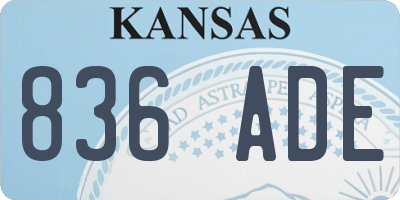 KS license plate 836ADE