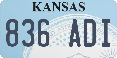 KS license plate 836ADI