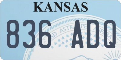 KS license plate 836ADQ