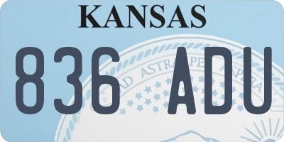 KS license plate 836ADU