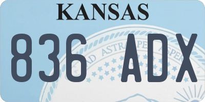 KS license plate 836ADX