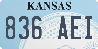 KS license plate 836AEI