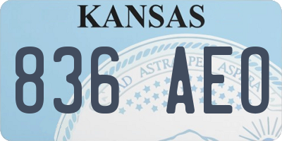 KS license plate 836AEO