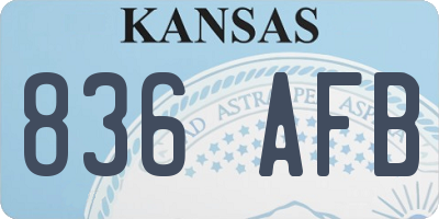 KS license plate 836AFB