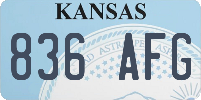 KS license plate 836AFG