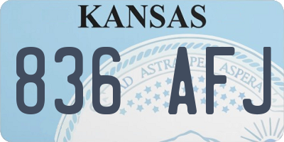 KS license plate 836AFJ