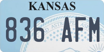 KS license plate 836AFM
