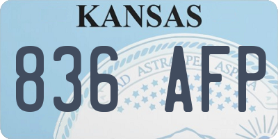 KS license plate 836AFP