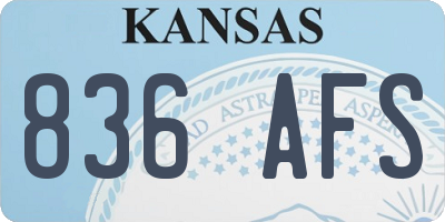 KS license plate 836AFS