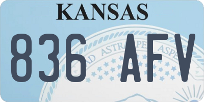 KS license plate 836AFV