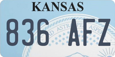 KS license plate 836AFZ