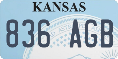 KS license plate 836AGB
