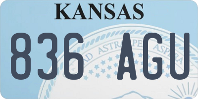 KS license plate 836AGU