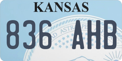 KS license plate 836AHB