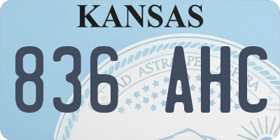 KS license plate 836AHC