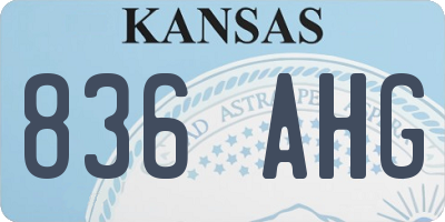 KS license plate 836AHG