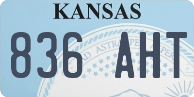 KS license plate 836AHT