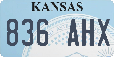 KS license plate 836AHX