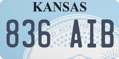 KS license plate 836AIB