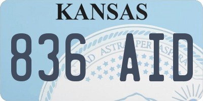 KS license plate 836AID